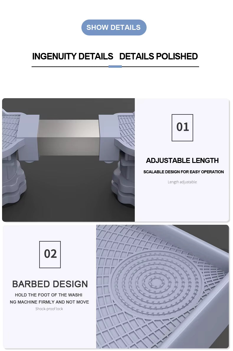 Support Universel Réfrigérateur & Lave-linge – Stabilité et Protection Optimales