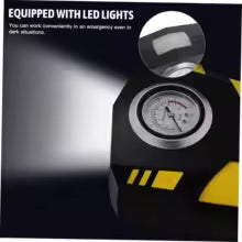 Gonfleur de Pneus 12V Multifonction - Compresseur d'Air Portable avec Manomètre Numérique - Pour Voiture, Vélos, Sports.