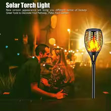 Lampe Torche Solaire Flamme Vacillante