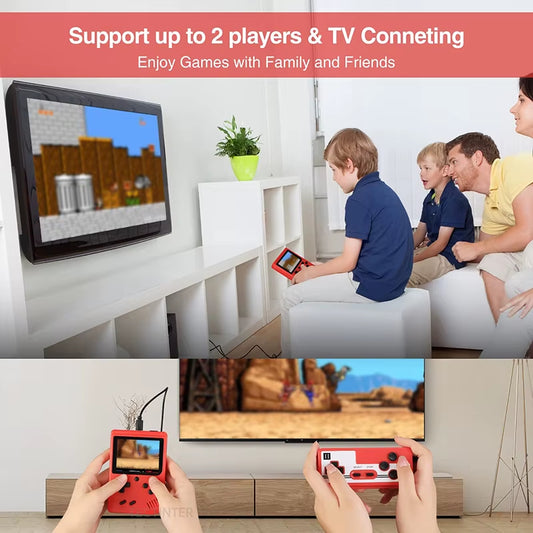 Mini Console Jeu Portable 8-Bit – 500 Jeux Rétro Intégrés