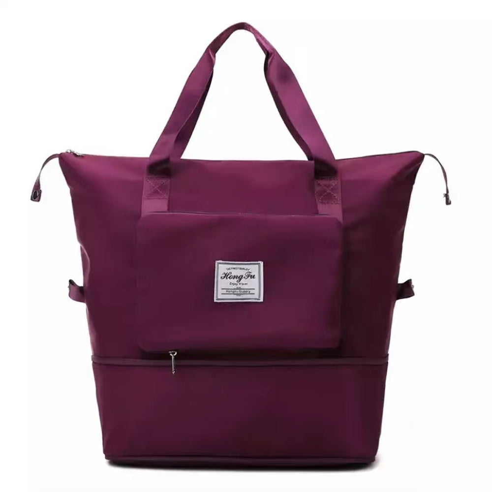 Sac de Voyage Extensible pour Femmes - Grand Sac de Fitness Pliable avec Séparation Sec/Humide - Léger et Portable