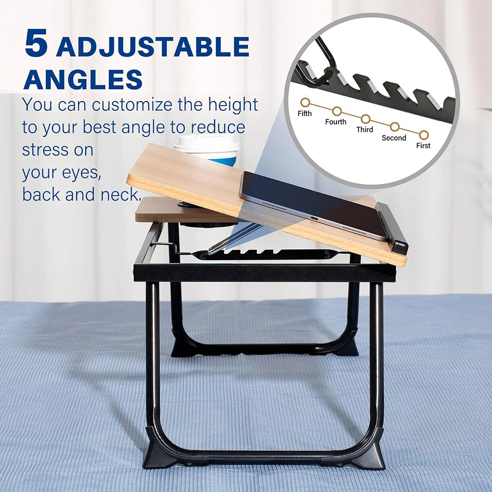 Bureau de lit pliable et portable pour ordinateur portable