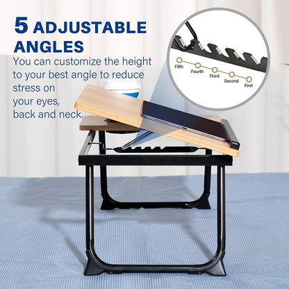 Bureau de lit pliable et portable pour ordinateur portable