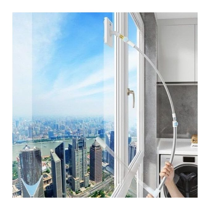 Brosse télescopique améliorée pour laver les vitres