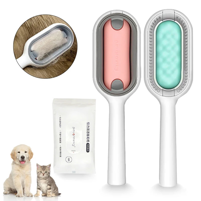 Démêloir Massant pour Chats et Chiens - Brossage Confort et Nettoyage Profond